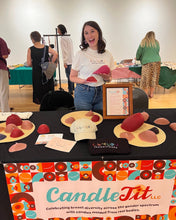Load image into Gallery viewer, Woman wearing inclusivititty shirt at CandleTit event
