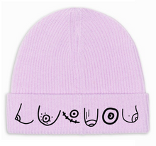 Load image into Gallery viewer, BoobBeanie Organic Cashmere + Merino +Embroidered Hat
